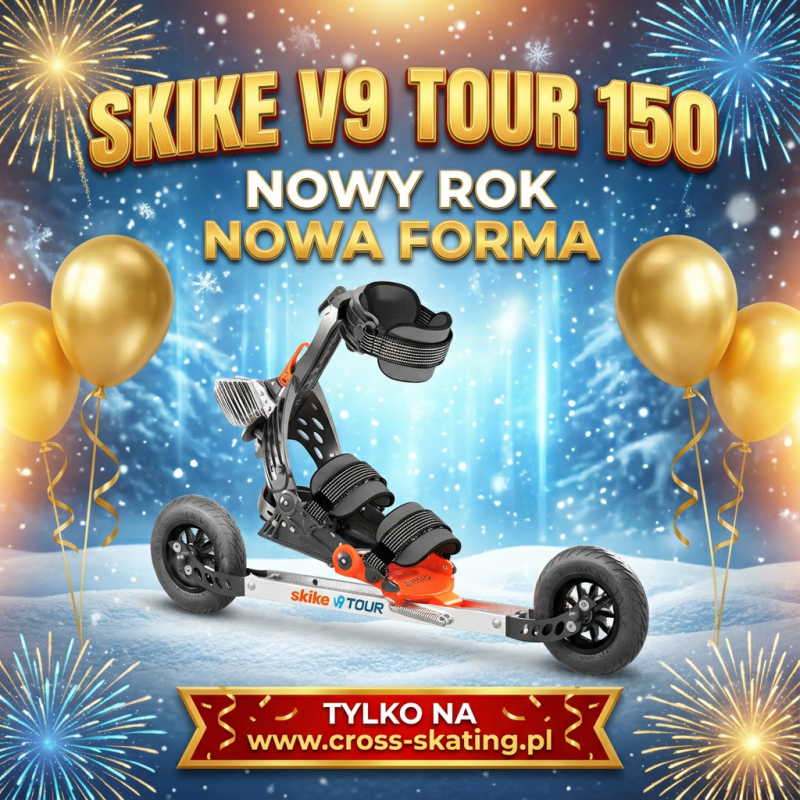 Nartorolki Skike V9 Tour 150 z kołami 150mm i ruchomą piętą – wszechstronny trening.