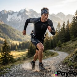 Opaska KV+ SKIER czarna – termoaktywna sportowa opaska na głowę