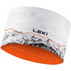 Opaska sportowa LEKI XC white-orange (dwustronna)
